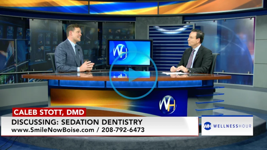 Dr. Caleb Stott, DMD discussing sedation dentistry on the Wellness Hour